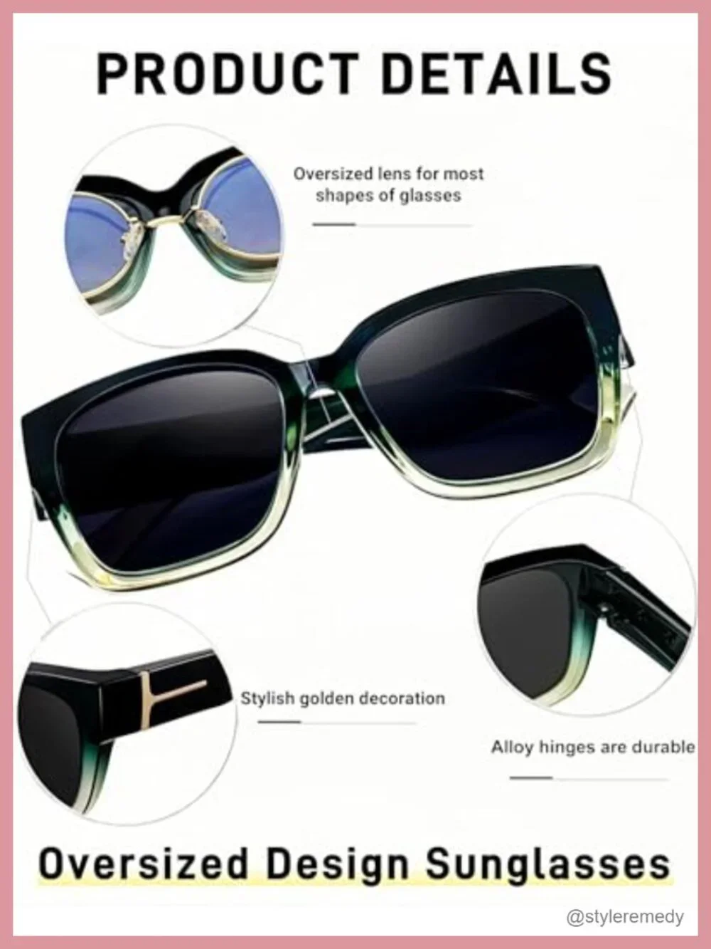 Oversized Fit Over Glasses Sunglasses Square Frame Polarized UV400 TR90